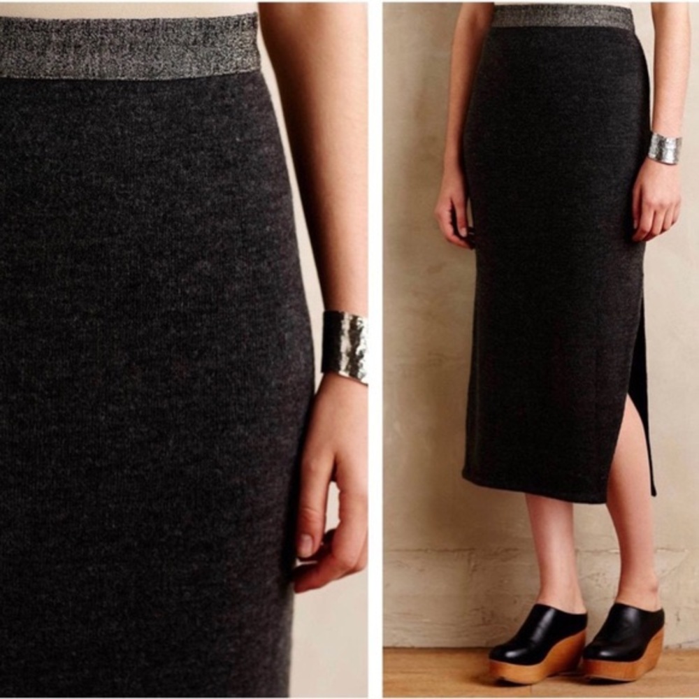 Anthropologie Sweaterknit Column Skirt Medium